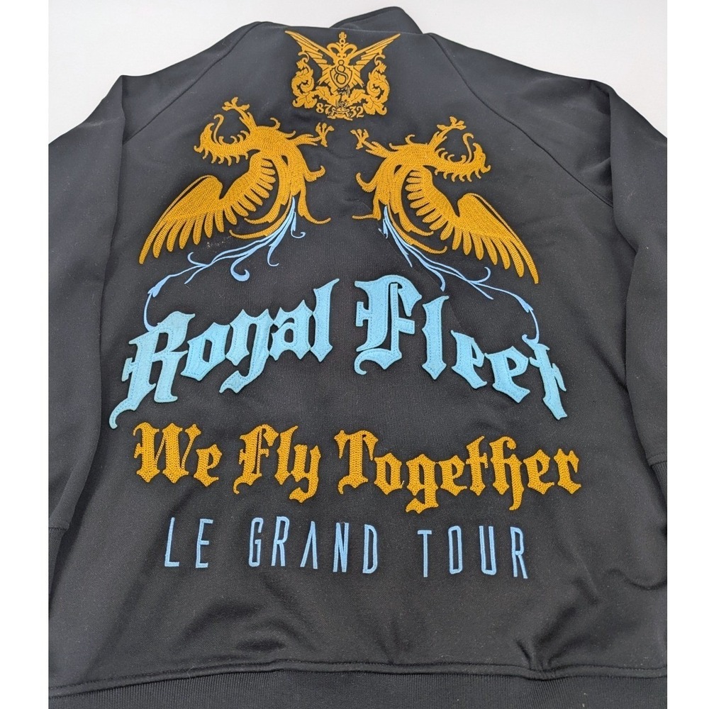 Eight 732 Royal Fleet Track Jacket 3XL Young Jeezy 8732 Y2K Hip Hop Vintage Blk